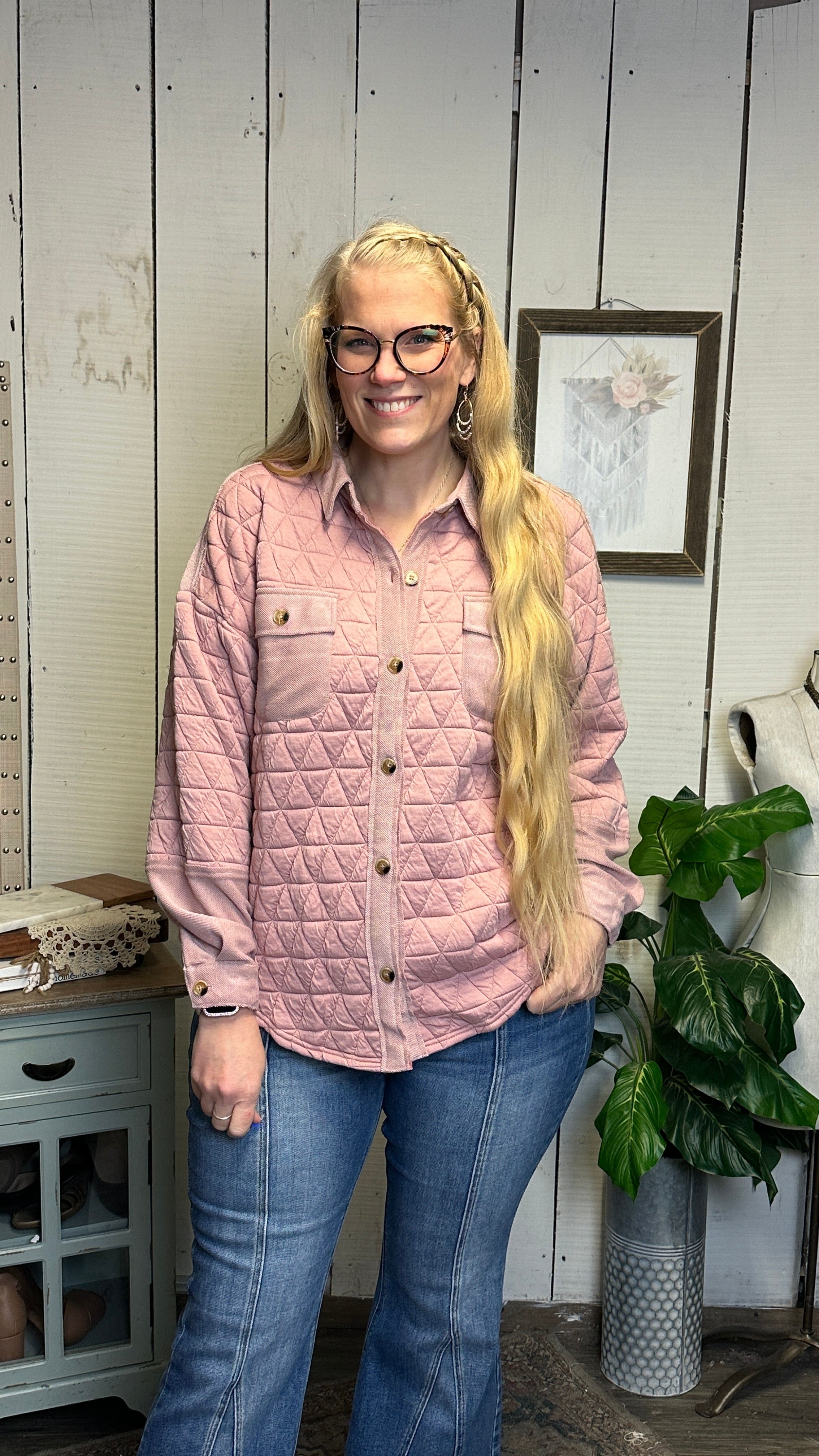 Oversized Quilted Cozy Shacket-Jacket Oversized Quilted Cozy Shacket-Jacket
