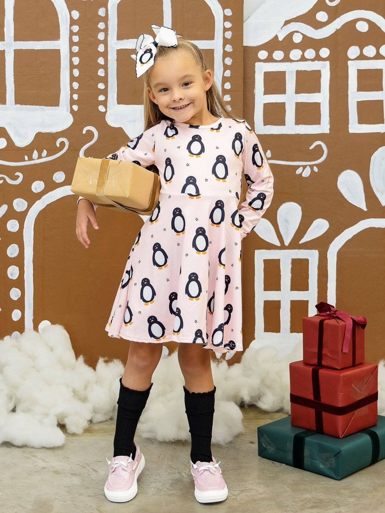 penguin christmas dress Pink Twirl The dress can be